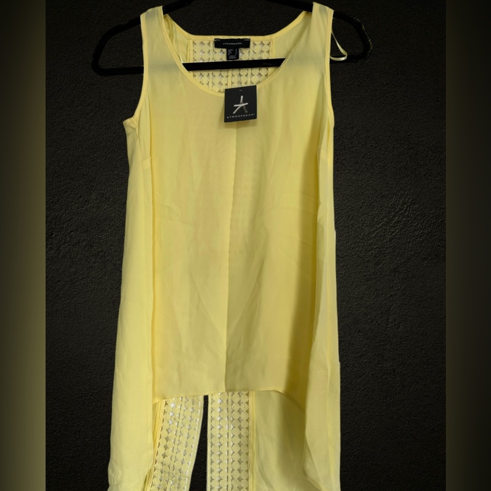 Yellow Atmosphere Dress Tank Top in a US 0